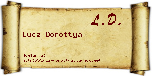 Lucz Dorottya névjegykártya